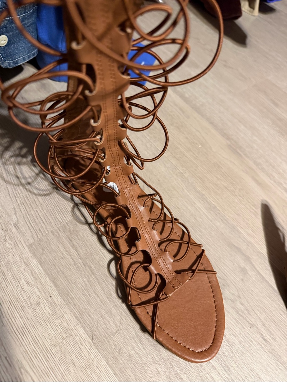Brown Gladiator Lace-Up Sandal Boot - Women